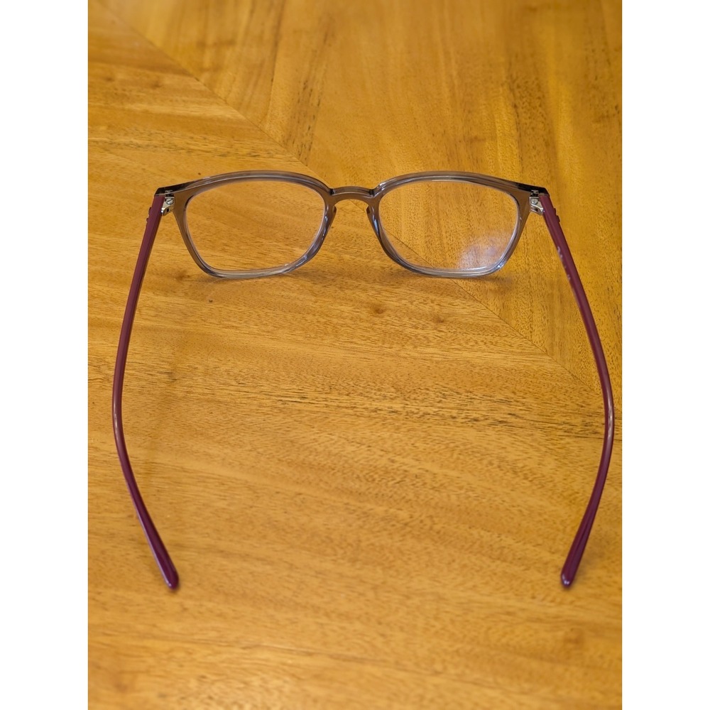 RAY-BAN RB7185 8083 Gray Crystal/Burgundy Red Eyeglasses Frame 52-18-145 - Picture 6 of 8